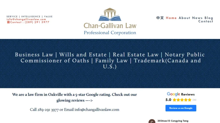 Chan-Gallivan Law Professional Corporation - Oakville, ON Chan-Gallivan Law Professional Corporation - Oakville, ON