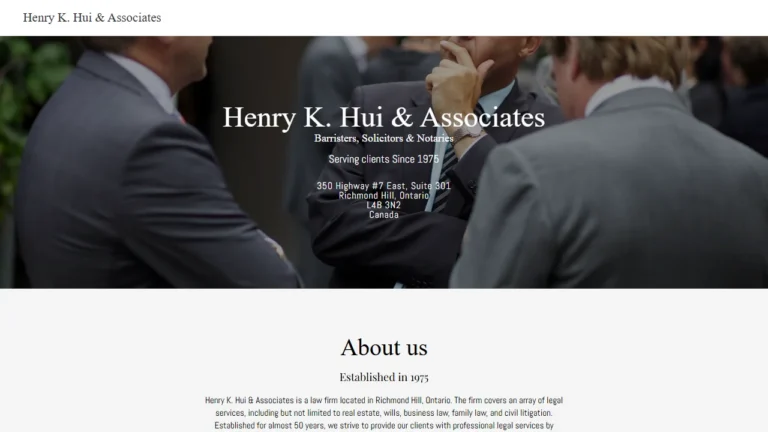 Henry K Hui & Associates - Richmond Hill, ON Henry K Hui & Associates - Richmond Hill, ON