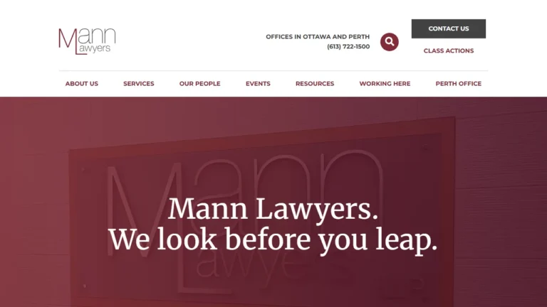 Mann Lawyers LLP - Ottawa, ON Mann Lawyers LLP - Ottawa, ON