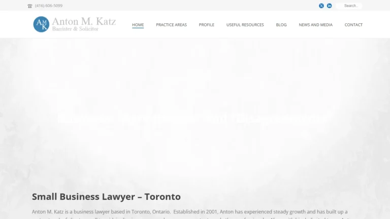 Anton M. Katz, Barrister and Solicitor - Toronto, ON Anton M. Katz, Barrister and Solicitor - Toronto, ON