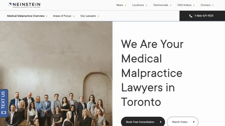 Neinstein Medical Malpractice Lawyers - Toronto, ON Neinstein Medical Malpractice Lawyers - Toronto, ON