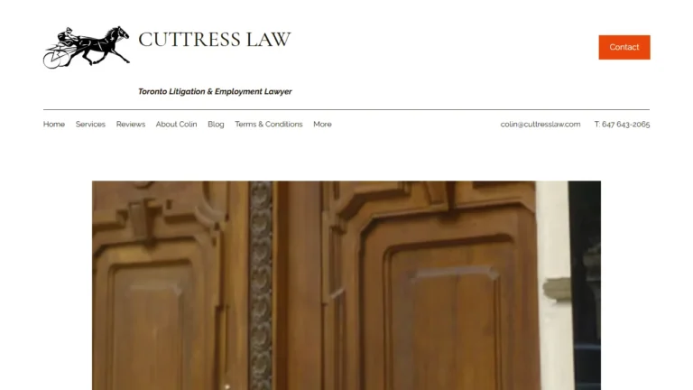 Colin Cuttress - Toronto Litigation and Employment Lawyer - Toronto, ON Colin Cuttress - Toronto Litigation and Employment Lawyer - Toronto, ON