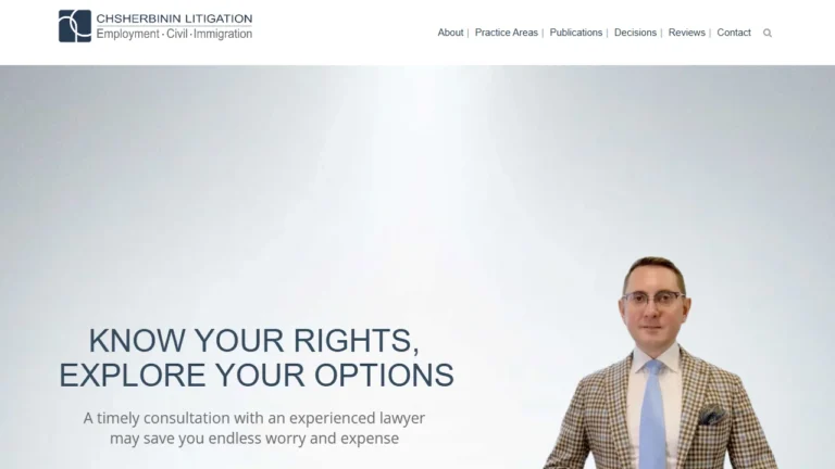 Chsherbinin Litigation Barristers - Toronto, ON Chsherbinin Litigation Barristers - Toronto, ON