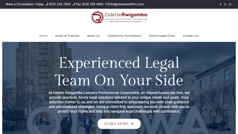 Odette Rwigamba Lawyers Professional Corporation - Ottawa, ON Odette Rwigamba Lawyers Professional Corporation - Ottawa, ON