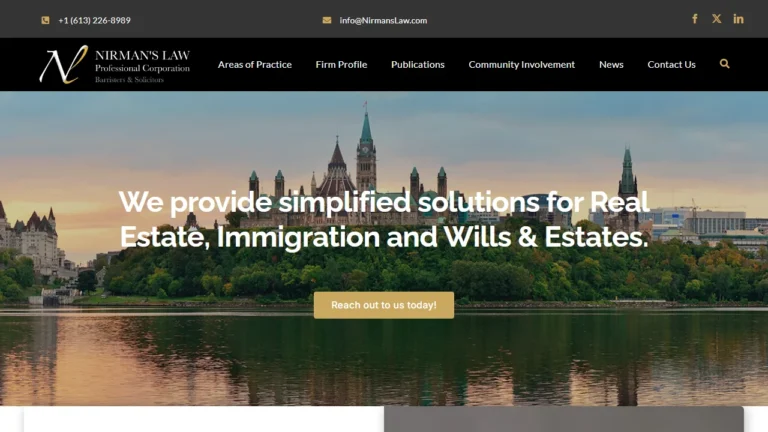 NIRMAN'S LAW Professional Corporation - Ottawa, ON NIRMAN'S LAW Professional Corporation - Ottawa, ON