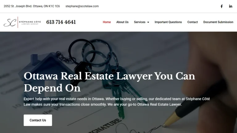Stephane Cote Real Estate Lawyer - Ottawa, ON Stephane Cote Real Estate Lawyer - Ottawa, ON