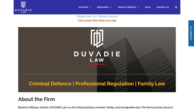 DUVADIE Law Professional Corp. - Ottawa, ON DUVADIE Law Professional Corp. - Ottawa, ON