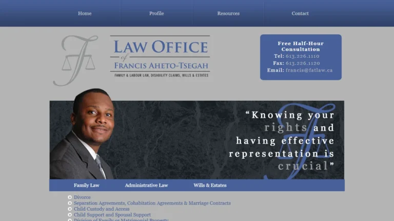 Law Office of Francis Aheto-Tsegah - Ottawa, ON Law Office of Francis Aheto-Tsegah - Ottawa, ON