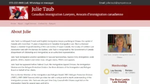 Taub Julie Immigration Law - Ottawa, ON Taub Julie Immigration Law - Ottawa, ON