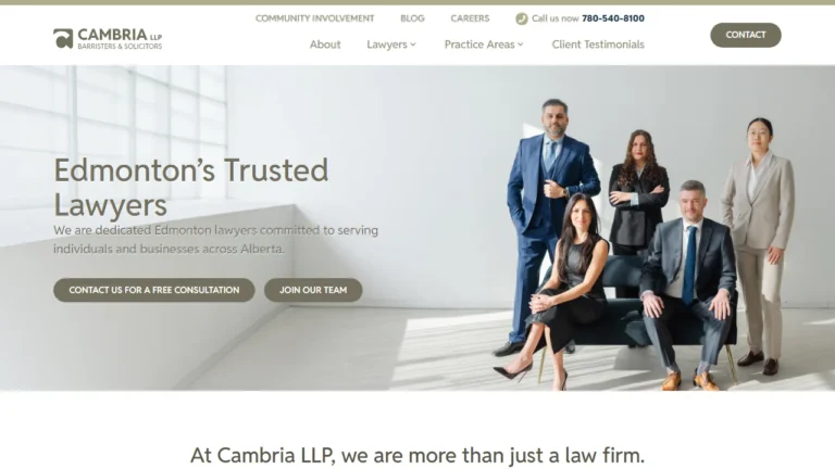 Cambria LLP Barristers & Solicitors - Edmonton, AB Cambria LLP Barristers & Solicitors - Edmonton, AB