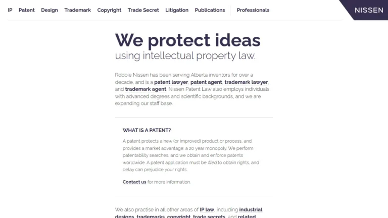 Nissen Patent Law - Edmonton, AB Nissen Patent Law - Edmonton, AB
