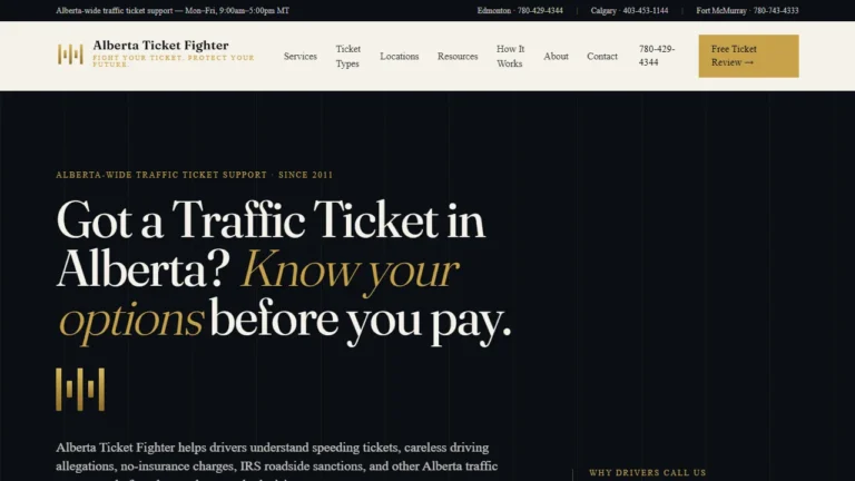 Alberta Ticket Fighter - Edmonton, AB Alberta Ticket Fighter - Edmonton, AB
