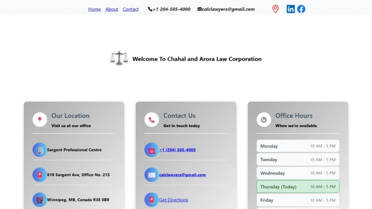 Chahal & Arora Law Corporation - Winnipeg, MB Chahal & Arora Law Corporation - Winnipeg, MB