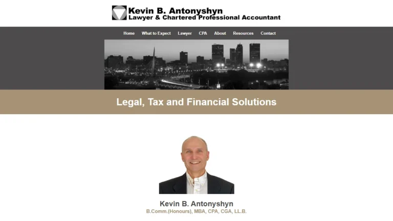 Kevin B Antonyshyn, Lawyer & Chartered Professional Accountant - Winnipeg, MB Kevin B Antonyshyn, Lawyer & Chartered Professional Accountant - Winnipeg, MB
