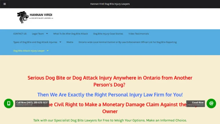 Hannan Virdi Dog Bite Injury Lawyers - Mississauga, ON Hannan Virdi Dog Bite Injury Lawyers - Mississauga, ON