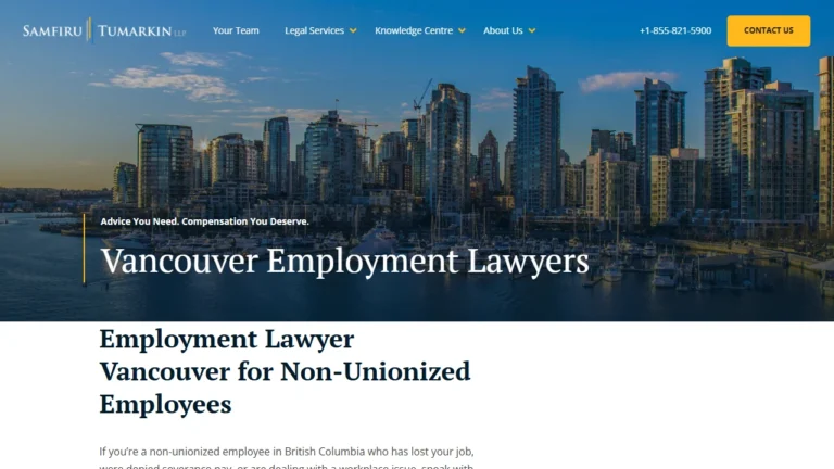 Samfiru Tumarkin LLP Employment Lawyers - Vancouver, BC Samfiru Tumarkin LLP Employment Lawyers - Vancouver, BC