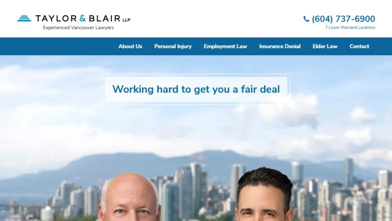Taylor & Blair LLP - Vancouver, BC Taylor & Blair LLP - Vancouver, BC