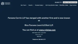 Parsons Corrin LLP - Vancouver, BC Parsons Corrin LLP - Vancouver, BC