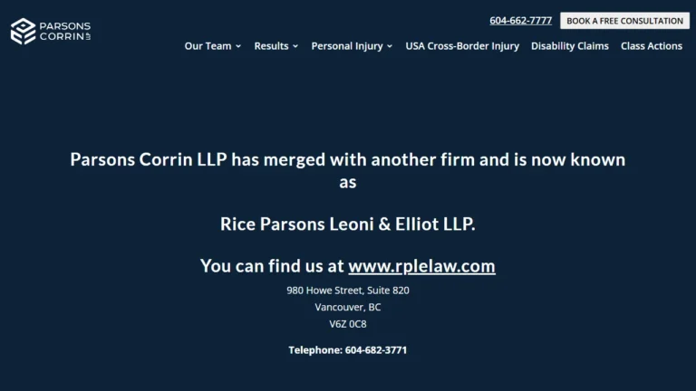Parsons Corrin LLP - Vancouver, BC Parsons Corrin LLP - Vancouver, BC