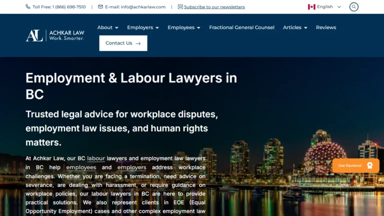 Achkar Law - Employment and Corporate Commercial Litigation Lawyers - Vancouver, BC Achkar Law - Employment and Corporate Commercial Litigation Lawyers - Vancouver, BC