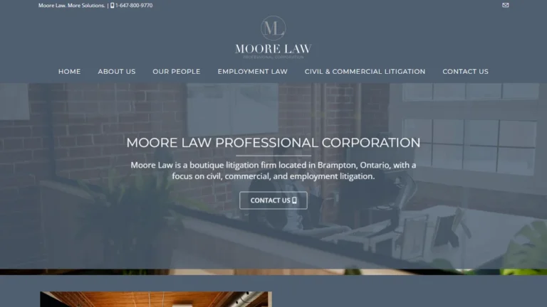 Moore Law Professional Corporation - Brampton, ON Moore Law Professional Corporation - Brampton, ON