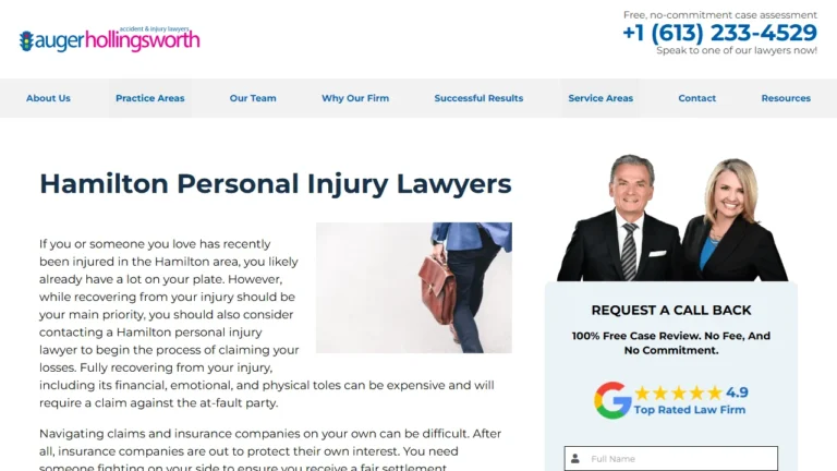 Auger Hollingsworth Accident & Injury Lawyers | Hamilton - Hamilton, ON Auger Hollingsworth Accident & Injury Lawyers | Hamilton - Hamilton, ON