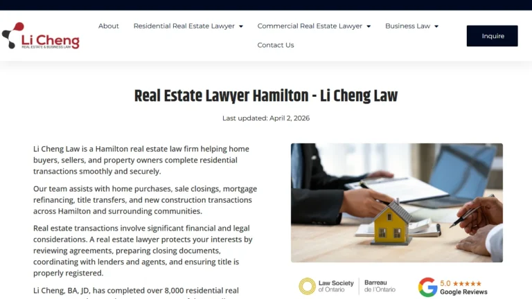 Li Cheng Business and Real Estate Law - Hamilton, ON Li Cheng Business and Real Estate Law - Hamilton, ON