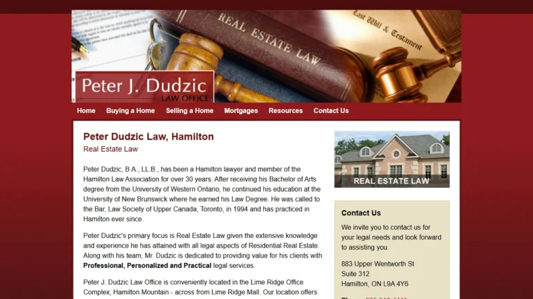 Dudzic, Peter - Lawyer - Hamilton, ON Dudzic, Peter - Lawyer - Hamilton, ON