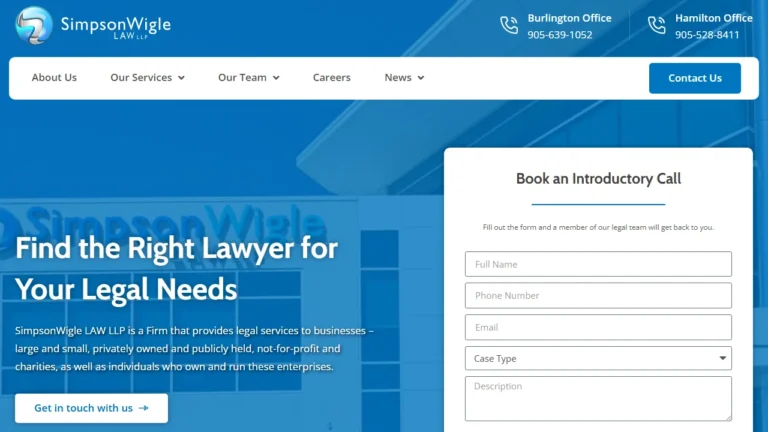 SimpsonWigle LAW LLP - Hamilton, ON SimpsonWigle LAW LLP - Hamilton, ON