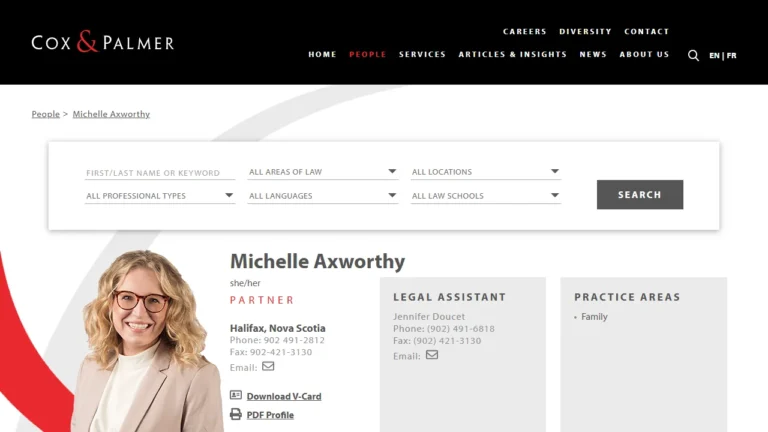 Michelle Axworthy - Cox & Palmer - Halifax, NS Michelle Axworthy - Cox & Palmer - Halifax, NS