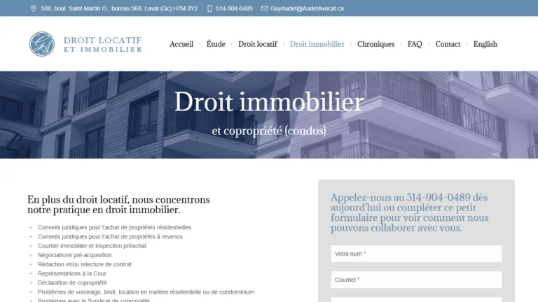 Droit Locatif et Immobilier (Guy Audet Avocats) - Laval, QC Droit Locatif et Immobilier (Guy Audet Avocats) - Laval, QC