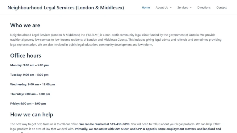 Neighbourhood Legal Services (London & Middlesex) - London, ON Neighbourhood Legal Services (London & Middlesex) - London, ON