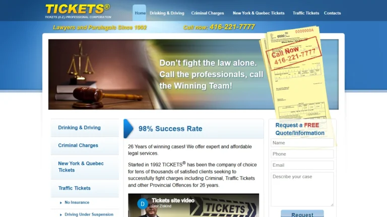 TICKETS (D.Z.) Professional Corporation - Vaughan, ON TICKETS (D.Z.) Professional Corporation - Vaughan, ON