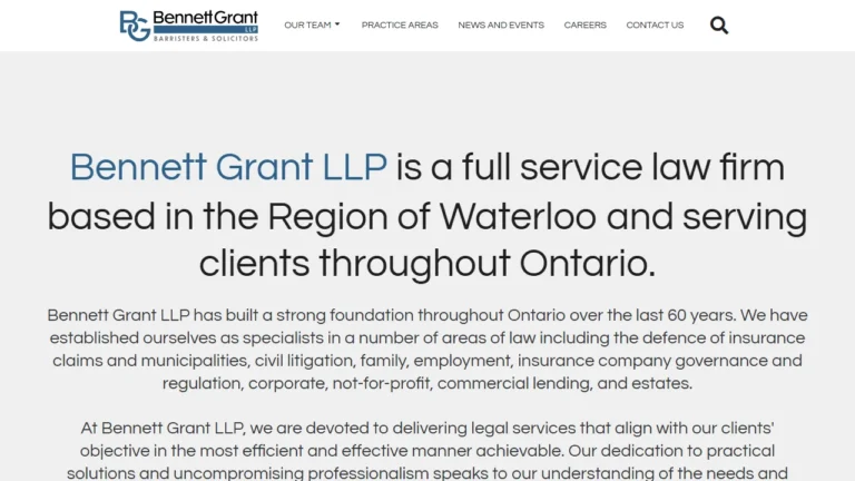 Bennett Grant LLP - Kitchener, ON Bennett Grant LLP - Kitchener, ON
