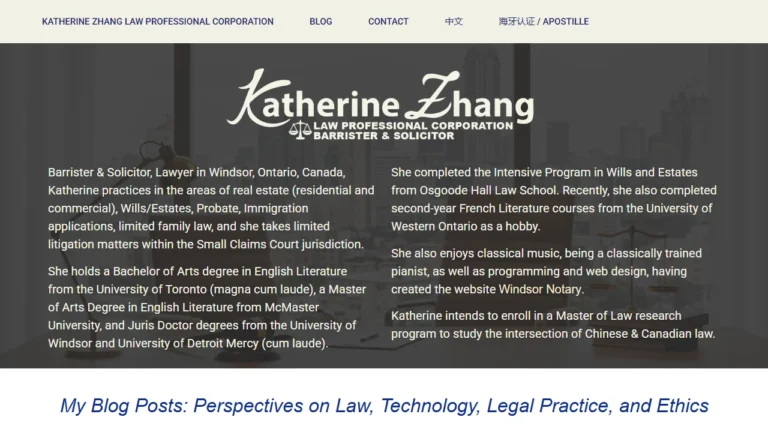 Katherine Zhang Law Professional Corporation - Windsor, ON Katherine Zhang Law Professional Corporation - Windsor, ON