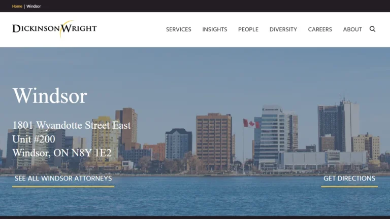 Dickinson Wright LLP - Windsor, ON Dickinson Wright LLP - Windsor, ON