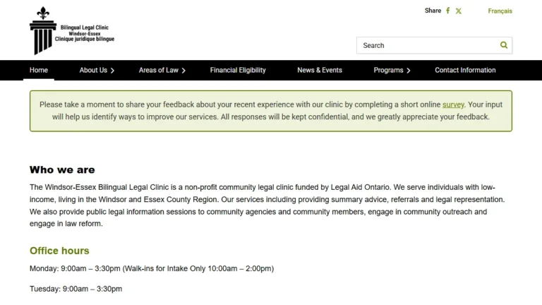 Windsor-Essex Bilingual Legal Clinic - Windsor, ON Windsor-Essex Bilingual Legal Clinic - Windsor, ON