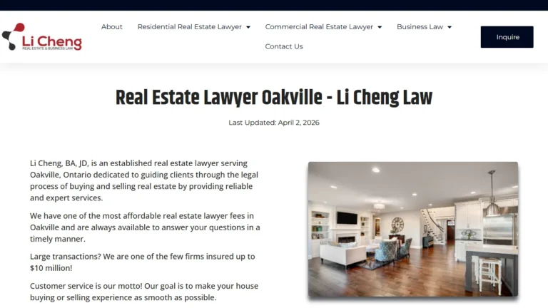 Li Cheng Business and Real Estate Law - Oakville, ON Li Cheng Business and Real Estate Law - Oakville, ON