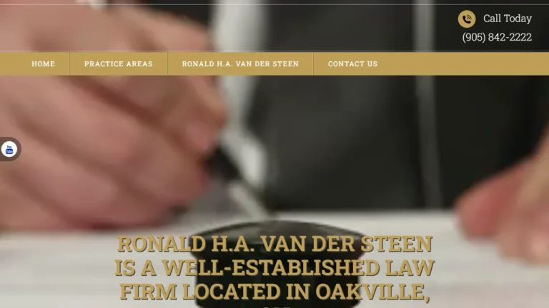 Ronald H.A. van der Steen - Oakville, ON Ronald H.A. van der Steen - Oakville, ON