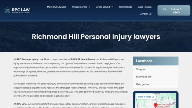 RPC Personal Injury Lawyer - Richmond Hill, ON