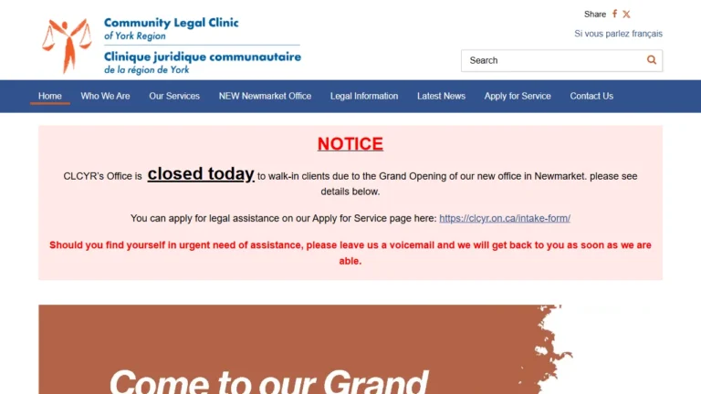 Community Legal Clinic of York Region - Richmond Hill, ON Community Legal Clinic of York Region - Richmond Hill, ON