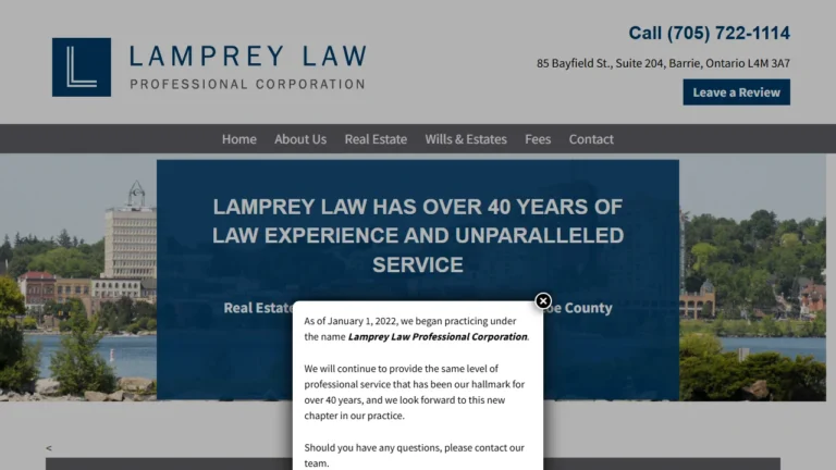 Lamprey Law Professional Corporation - Barrie, ON Lamprey Law Professional Corporation - Barrie, ON