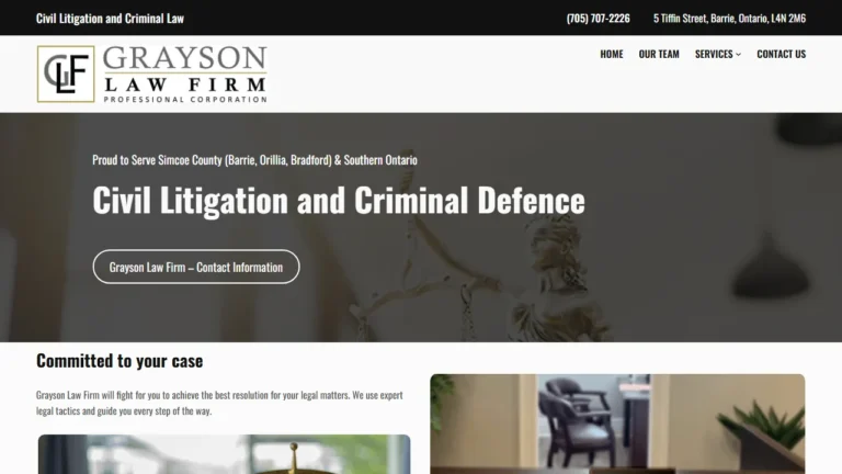Grayson Law Firm Professional Corporation - Barrie, ON Grayson Law Firm Professional Corporation - Barrie, ON