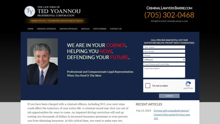 Ted Yoannou, Criminal Lawyers - Barrie, ON Ted Yoannou, Criminal Lawyers - Barrie, ON