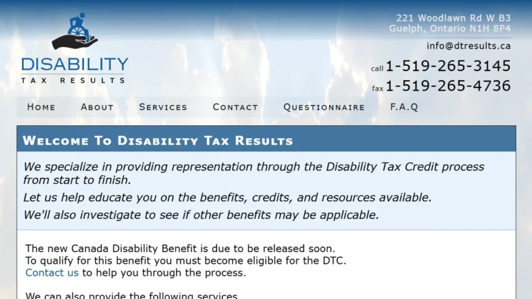 Disability Tax Results - Guelph, ON Disability Tax Results - Guelph, ON