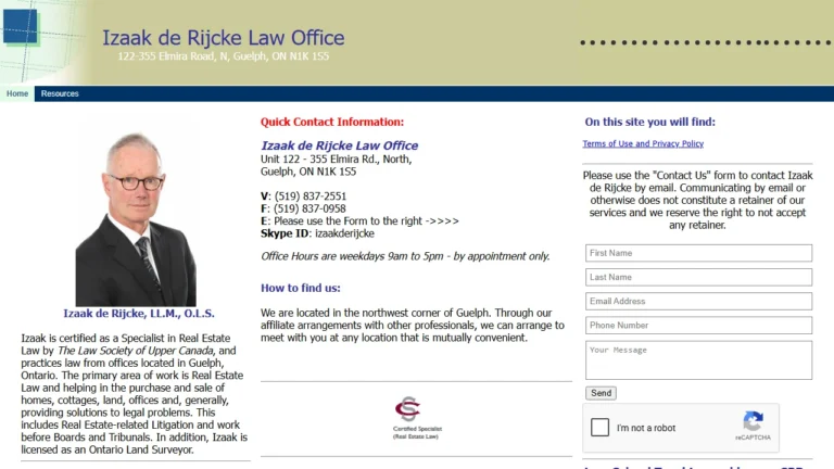 Izaak de Rijcke Law Office - Guelph, ON Izaak de Rijcke Law Office - Guelph, ON
