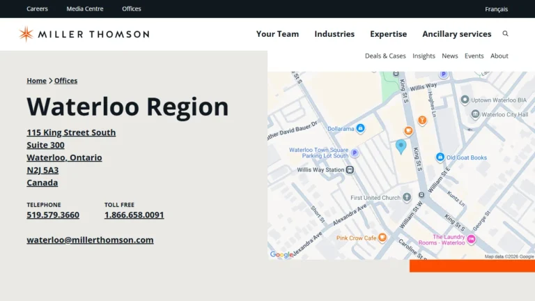 Miller Thomson LLP - Waterloo, ON Miller Thomson LLP - Waterloo, ON
