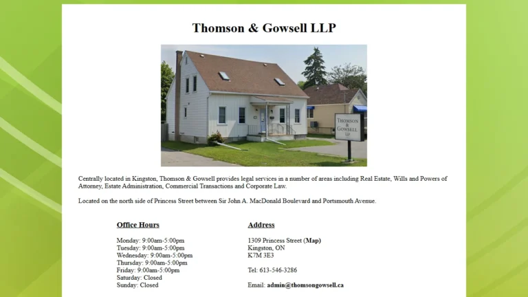 Thomson & Gowsell - Kingston, ON Thomson & Gowsell - Kingston, ON
