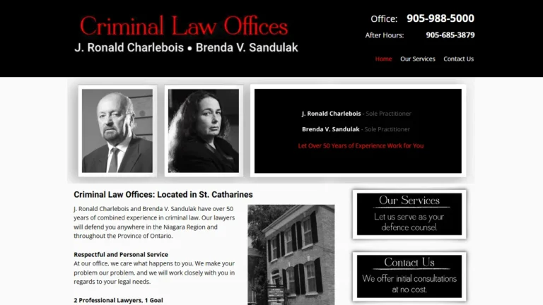 Brenda V Sandulak and J Ronald Charlebois - St. Catharines, ON Brenda V Sandulak and J Ronald Charlebois - St. Catharines, ON
