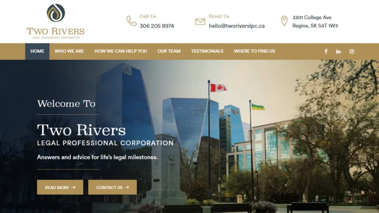 Two Rivers Legal Professional Corporation - Regina, SK Two Rivers Legal Professional Corporation - Regina, SK